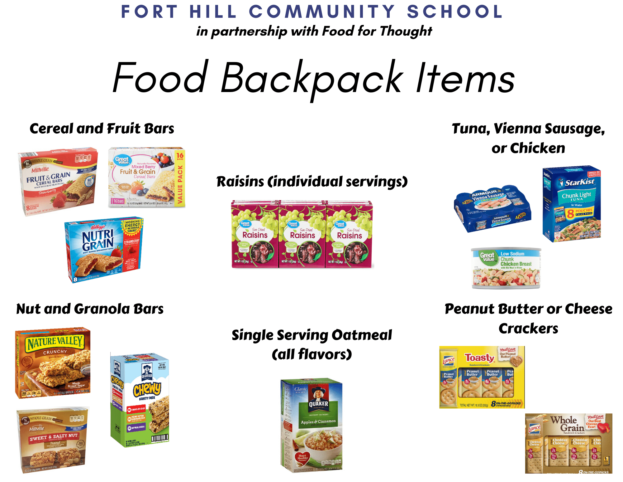 Fort Hill Community School Backpack Items 1