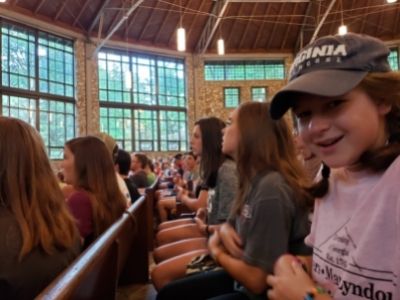 group of high school students going on retreat