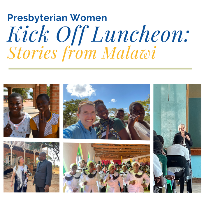 Presbyterian Women Kick off luncheon text with photos of women in Malawi