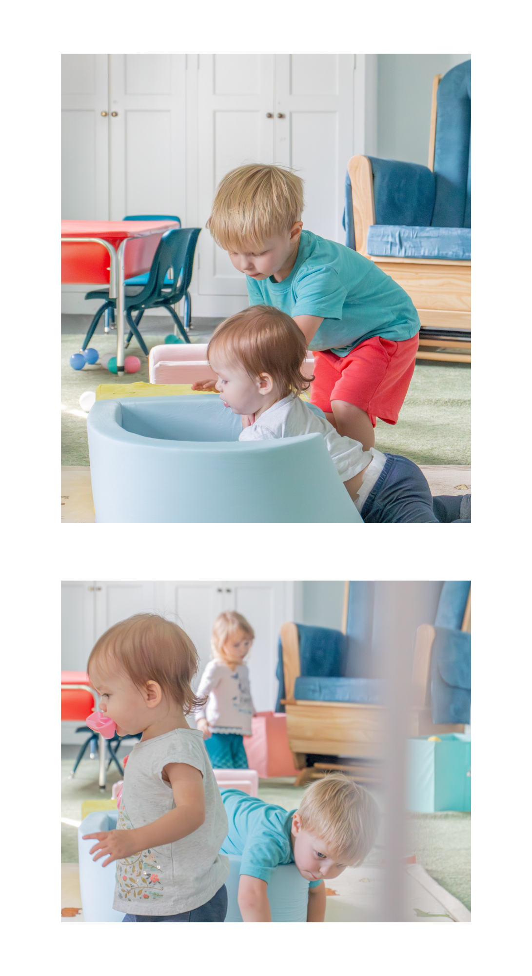 cute kids playing in nursery